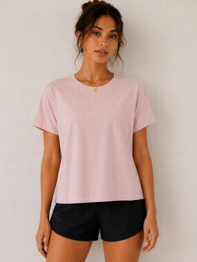 Lululemon Ultralight Waist-Length T-Shirt Strawberry Milkshake Crop Tee